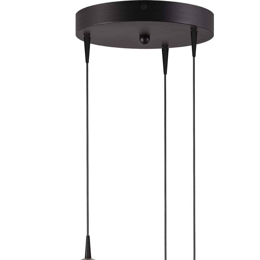 3-light pendant lamp Talana black with nickel Ø 17cm DTW Masterlight 8718121352244