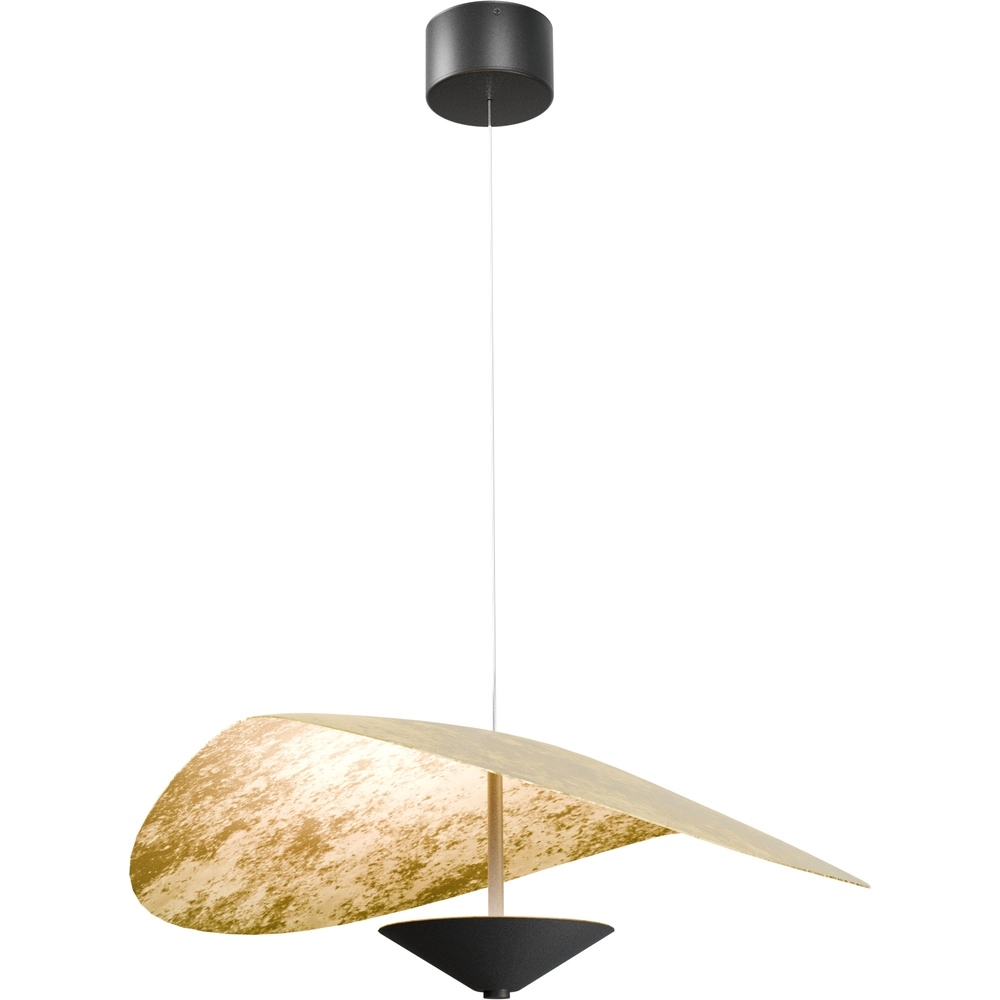 Ø 60cm led pendant light Lente Gold leaf - with pulley