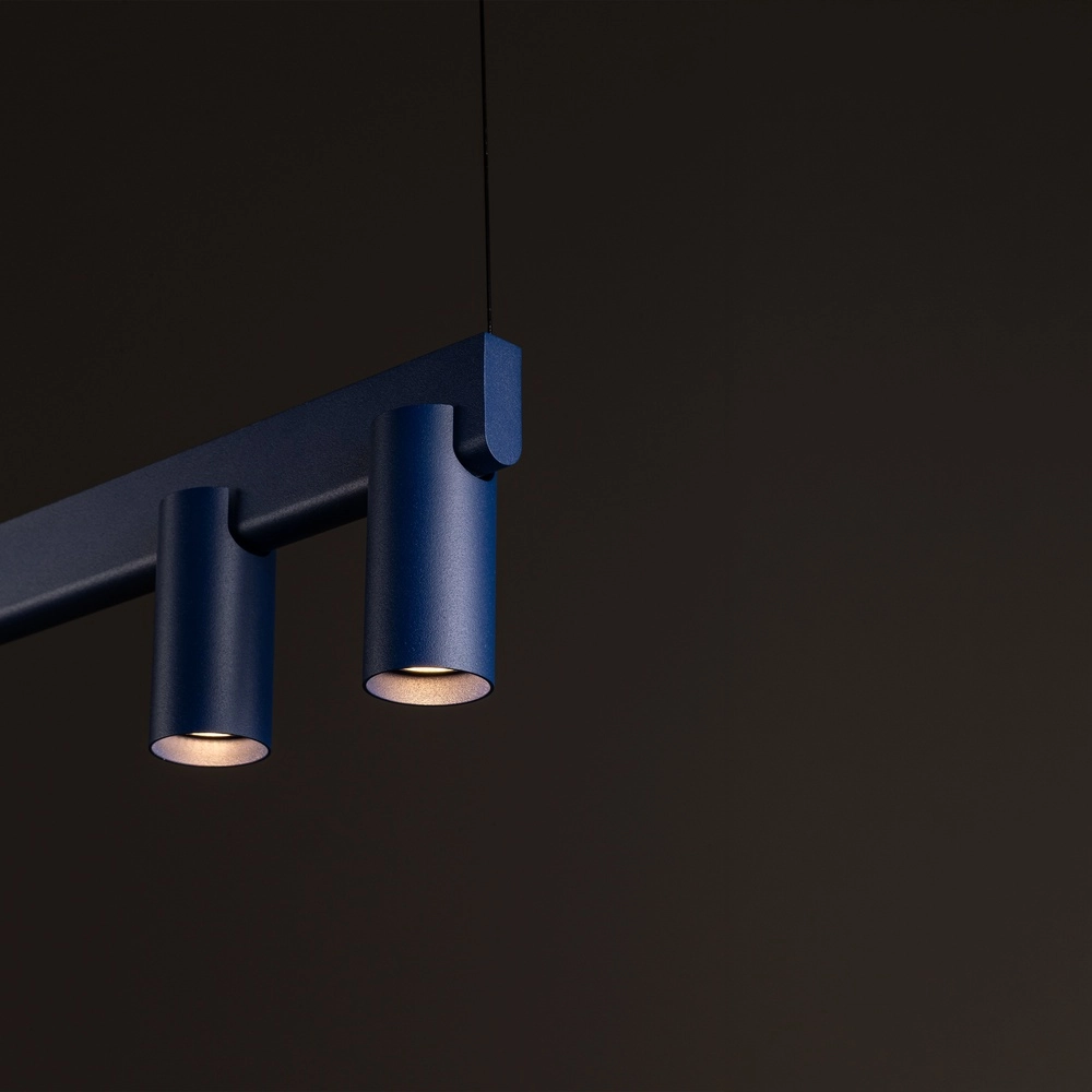 Design pendant lamp Fourty 8-light navy blue