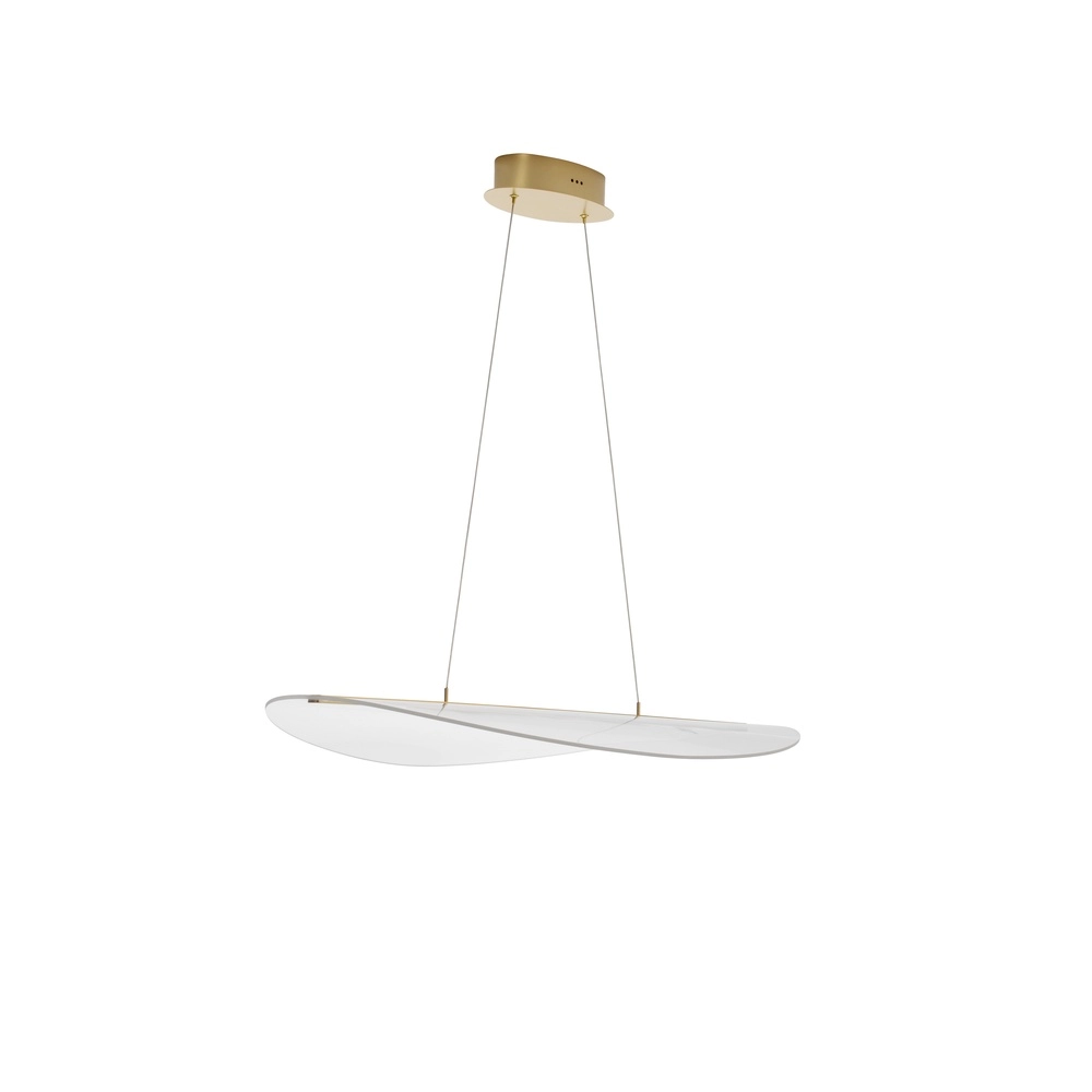 Pendant lamp Agos gold with plastic wide Lyora 5212017439413