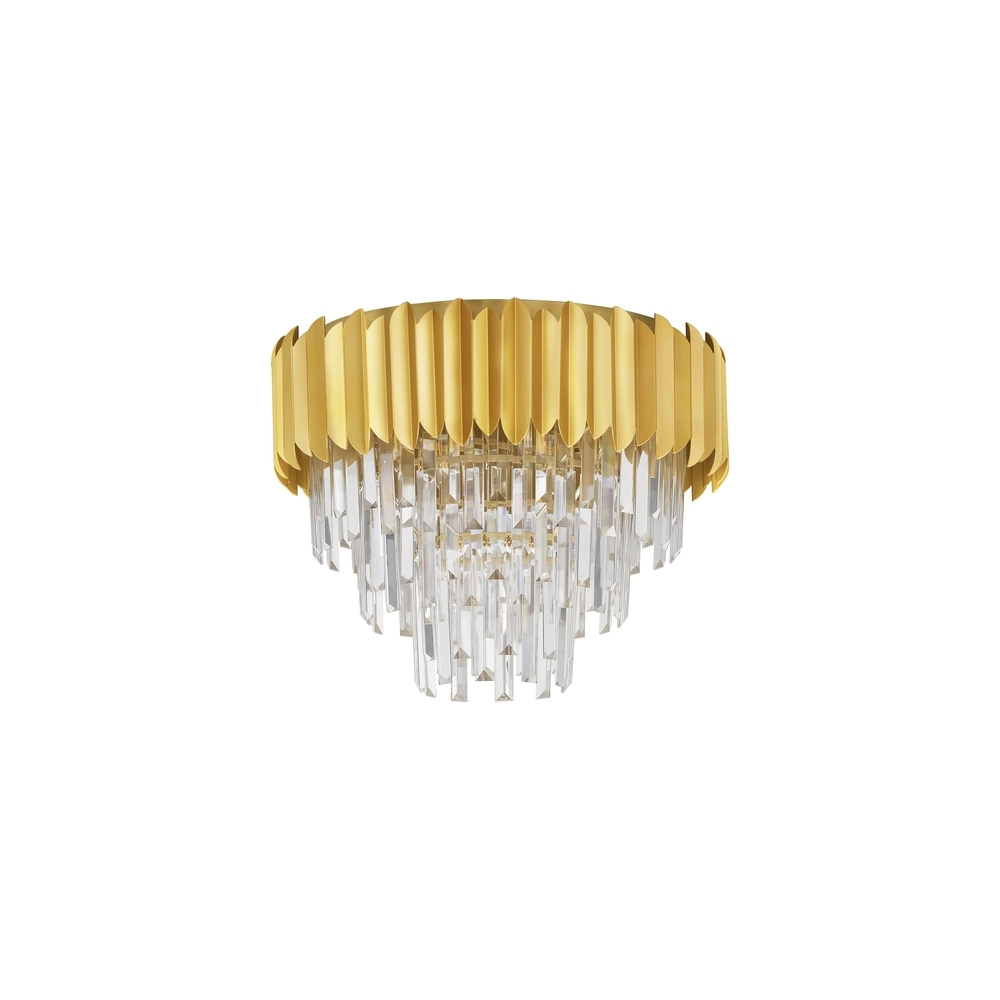 Ceiling lamp Magnolia gold and crystal Ø 50cm Lyora 5212017434944