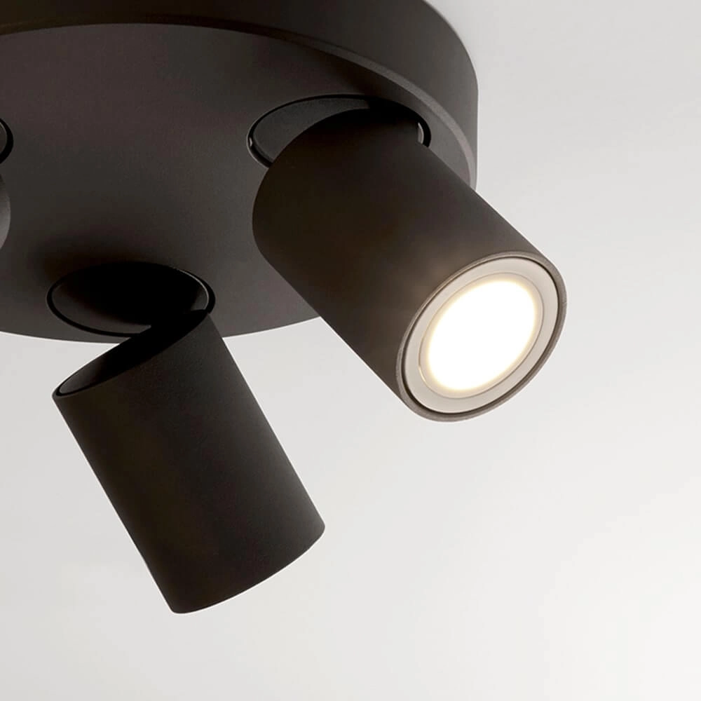 Ceiling lamp Moon 3 Round Black Lyora