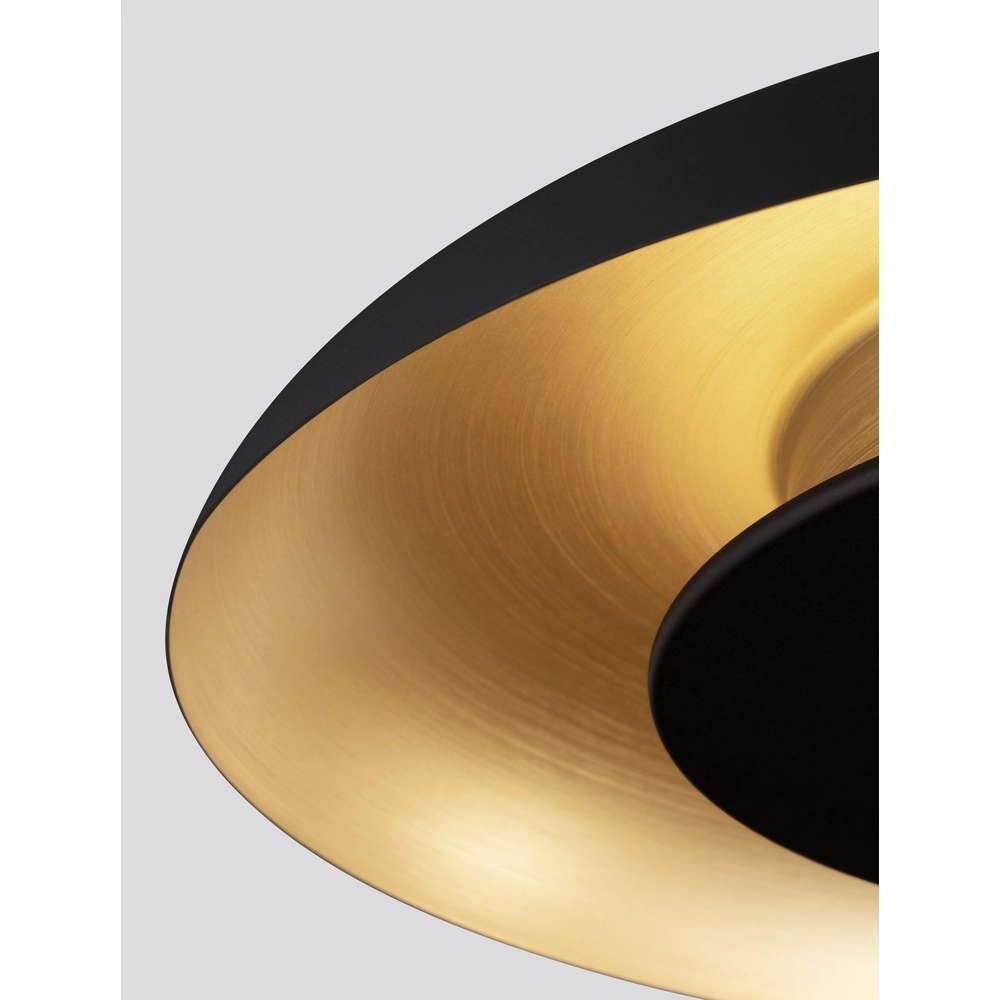 Modern pendant lamp Epos Ø 60cm black with gold Lyora 5212017463272