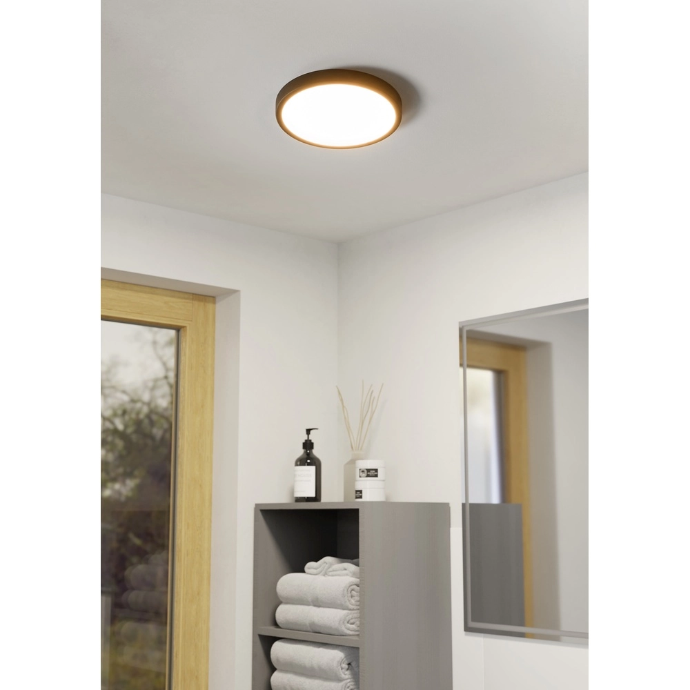 Ceiling light IP44 Fueva 6 round - black - Ø 27,8cm Eglo 9008606330324