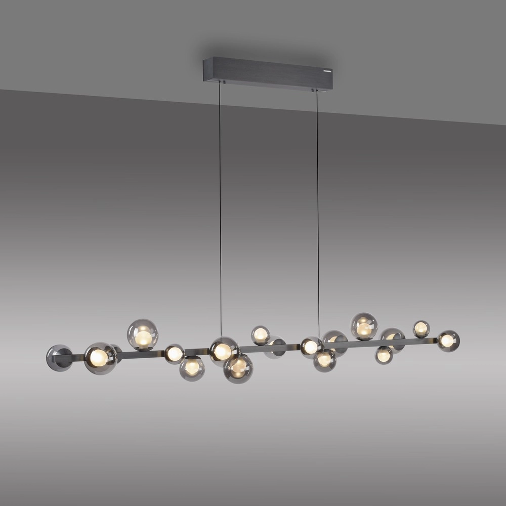 Dining table pendant lamp Pure E-Popup 18L - with smoke glass Paul Neuhaus 4012248396452