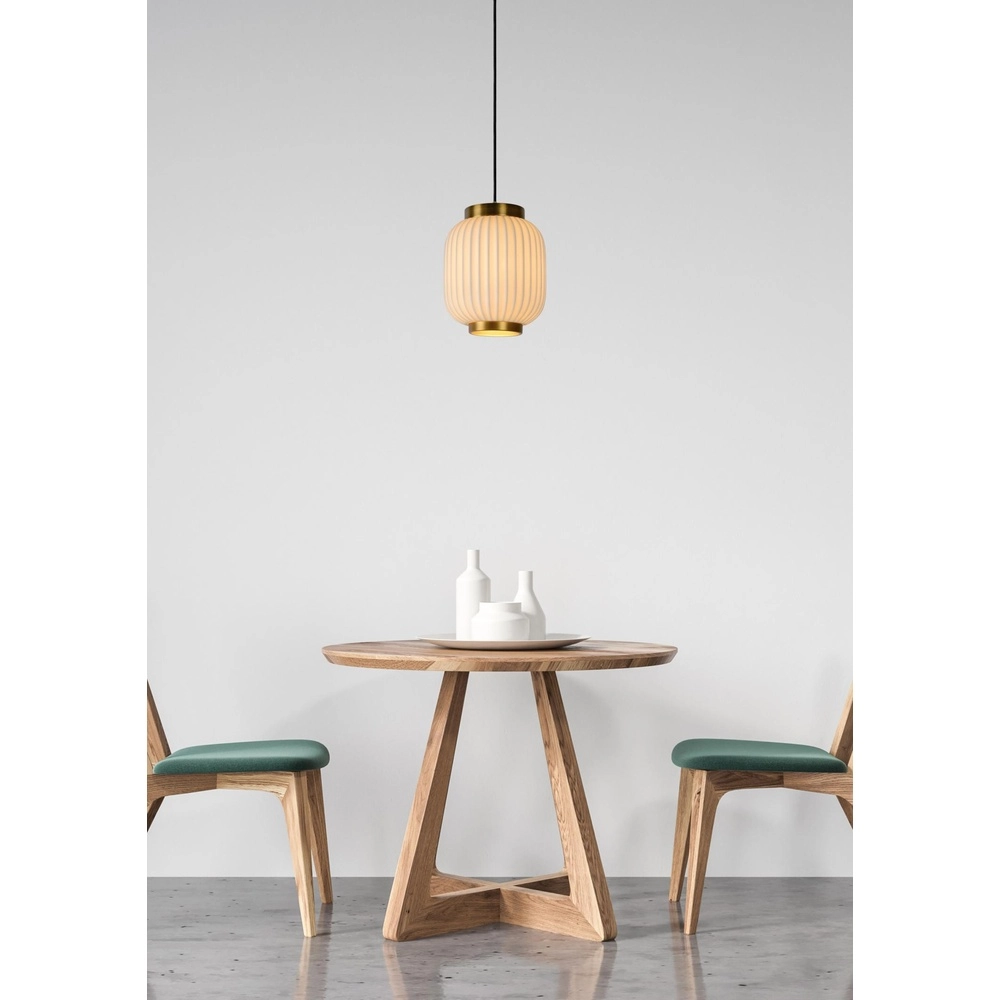 Design pendant lamp Gosse Gold with white Lucide 5411212134141
