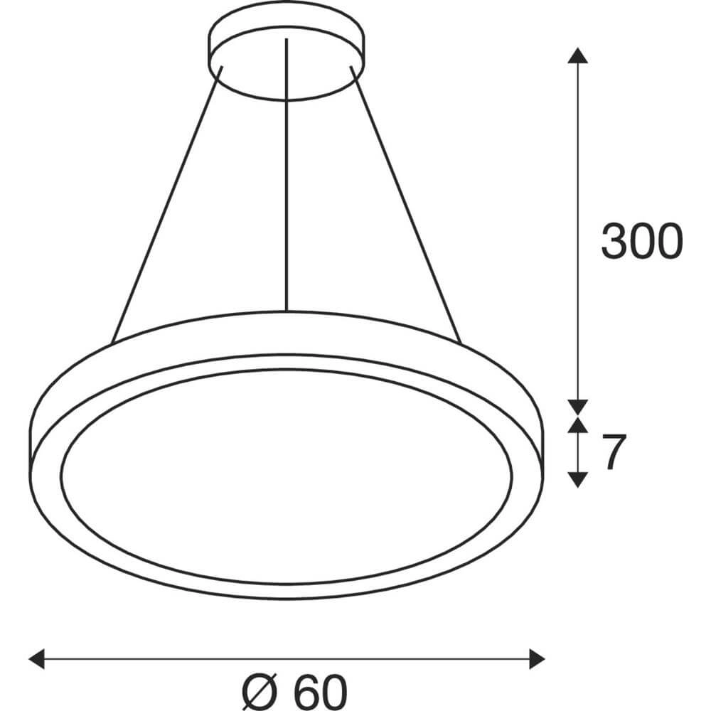 White pendant lamp Medo Ring 60 Ø 60cm SLV 4024163298070