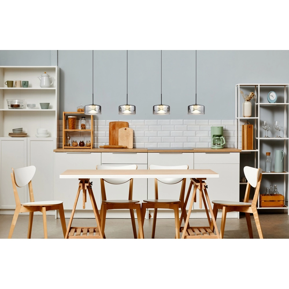 Design pendant lamp Belinda 4-light black Globo 9007371531295