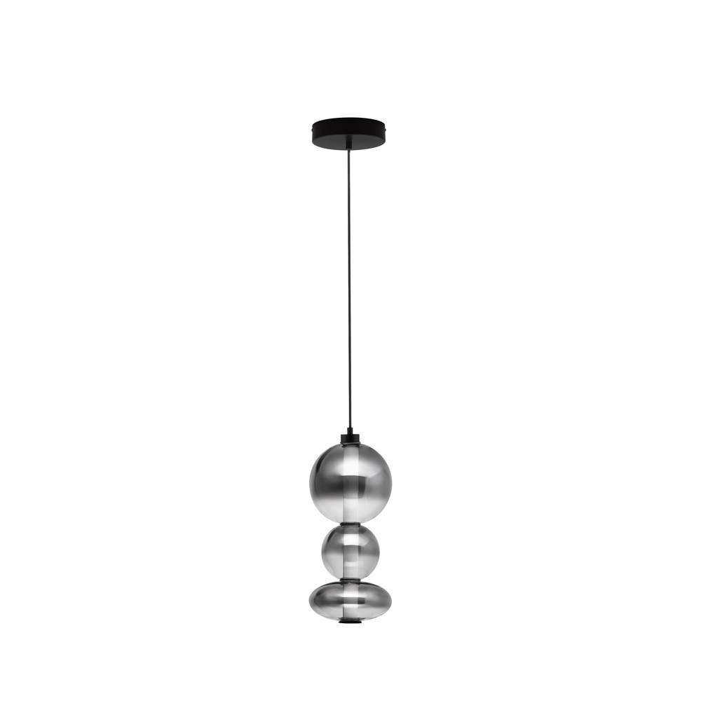Pendant lamp Bally smoke glass 45.5cm Lyora 5212017449160
