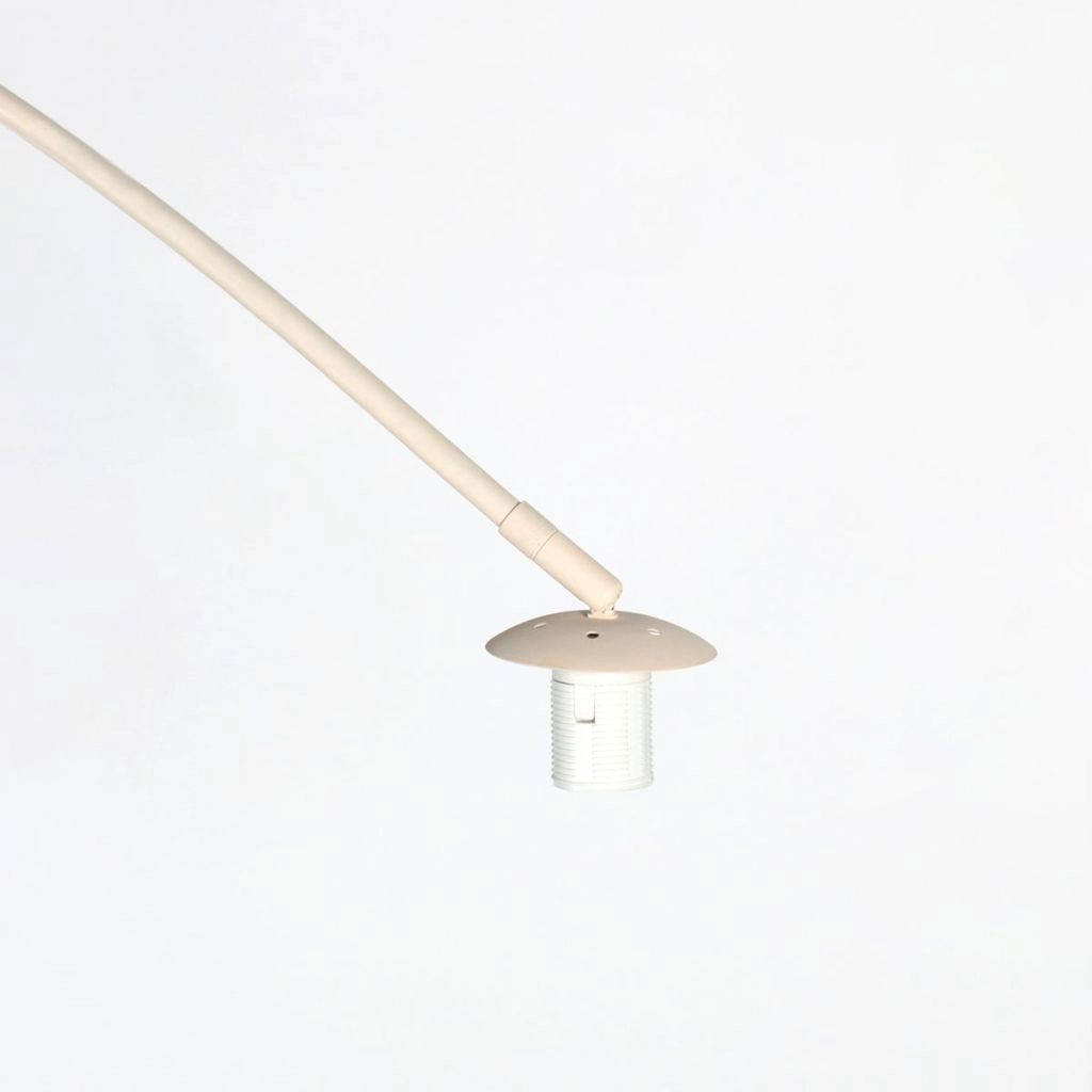 Arc lamp sand brown Silva Alba with white shade Ø60cm Steinhauer 8712746185720