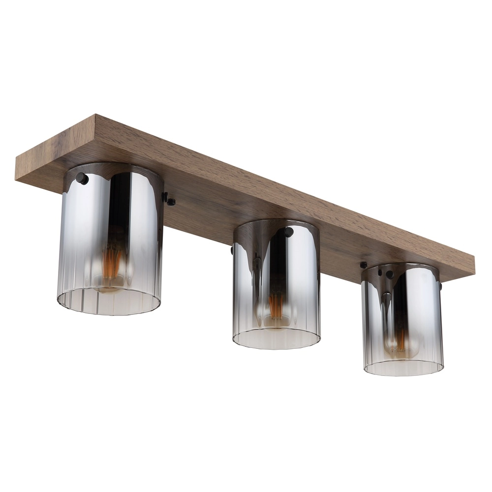 Ceiling lamp Underwood wood 3-light Globo 9007371484034