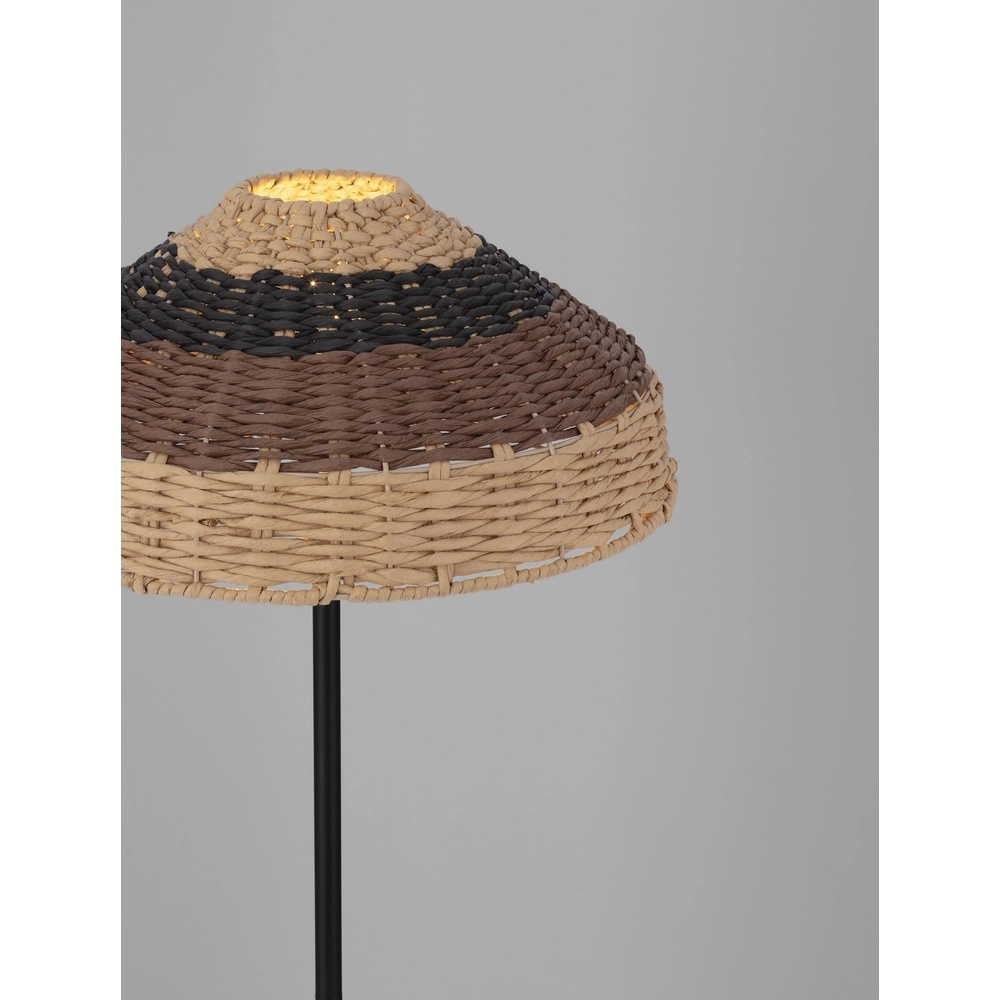 Floor lamp Caro black and rattan Lyora 5212017453013