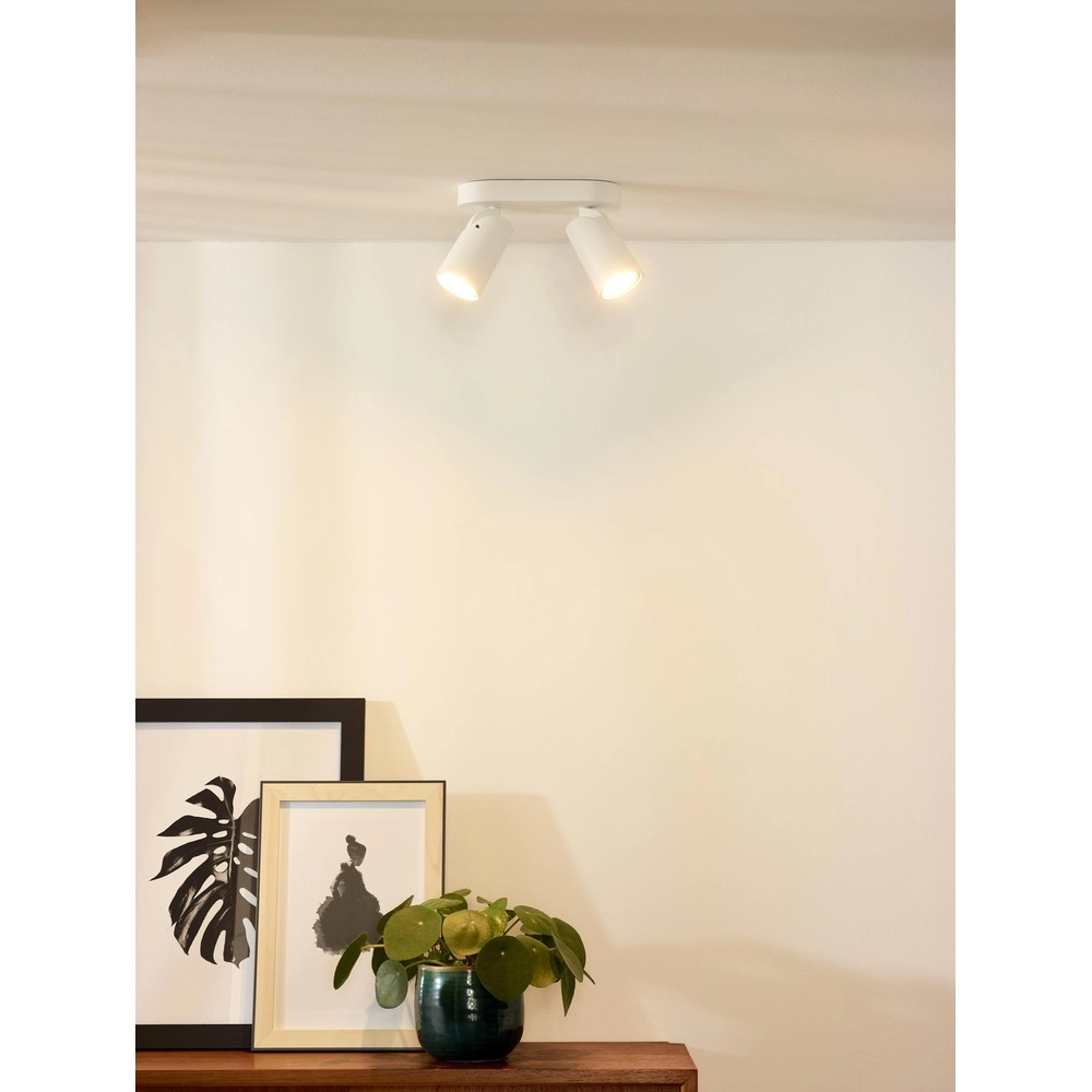 Ceiling spotlight Xyrus 2-light white Lucide 5411212234209
