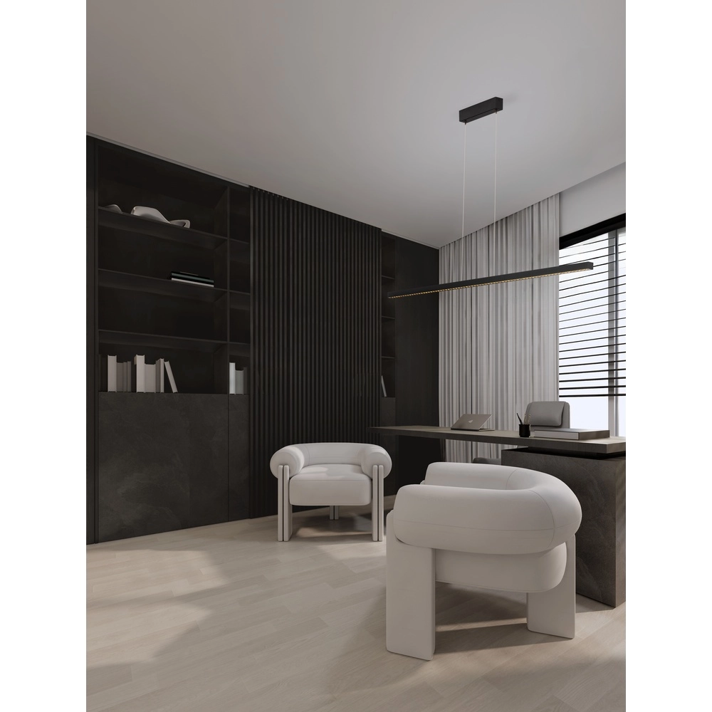 Straight pendant lamp Deos black Lyora 5212017463746