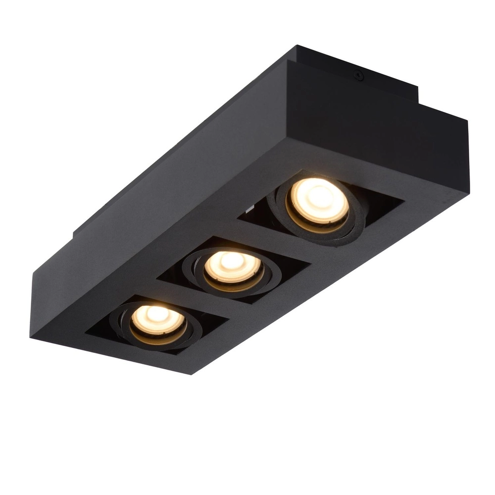 Ceiling spotlight Xirax 3 x 5W black Lucide 5411212092328