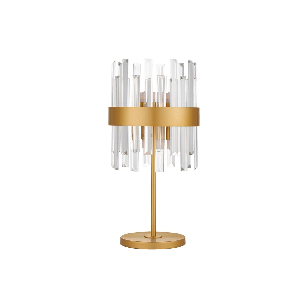 Golden table lamp Crown Ø 25cm Lyora 5212017468345