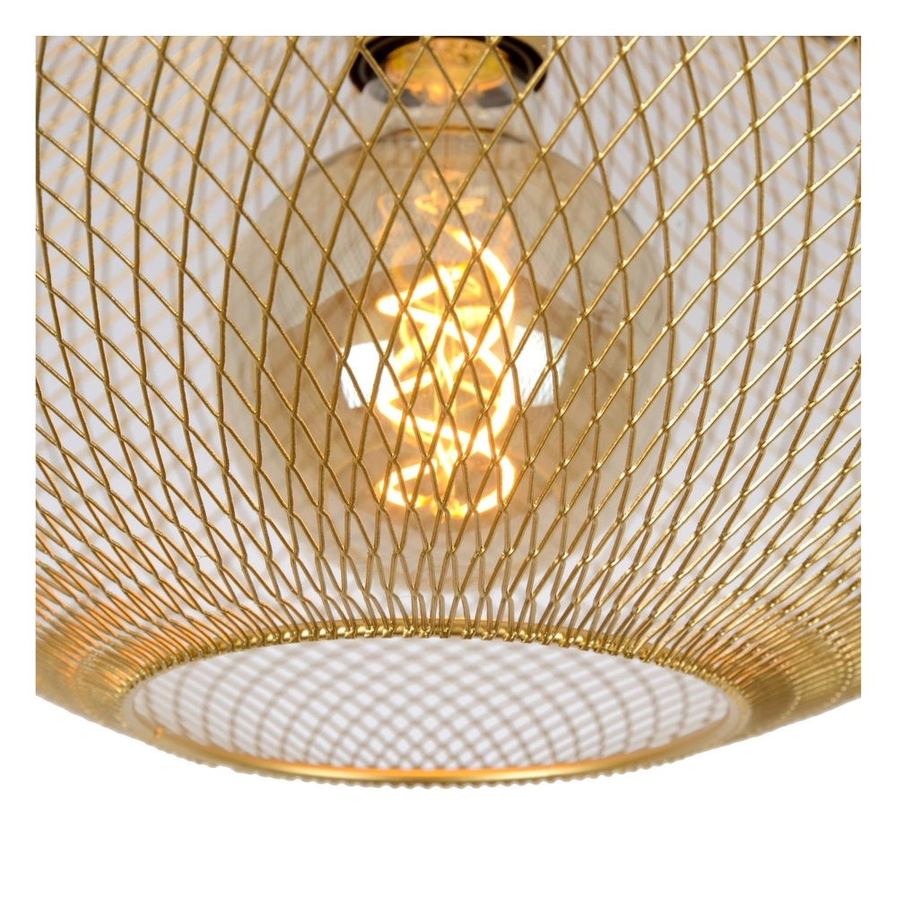Mesh ceiling light Mesh Gold Lucide 5411212211361