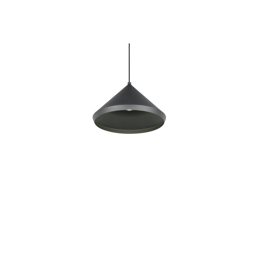 Modern pendant lamp Laguna Ø 18cm black Trio 4017807667608