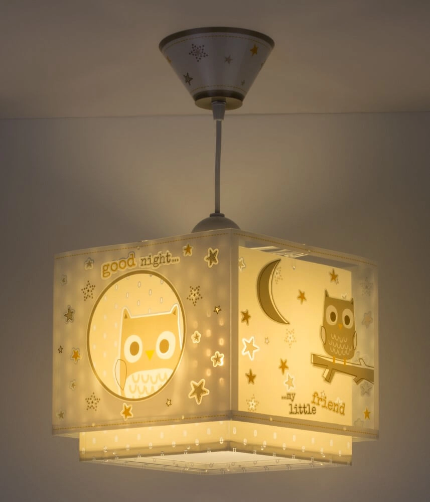 Pendant lamp Good Night with owl Dalber 8420406002903