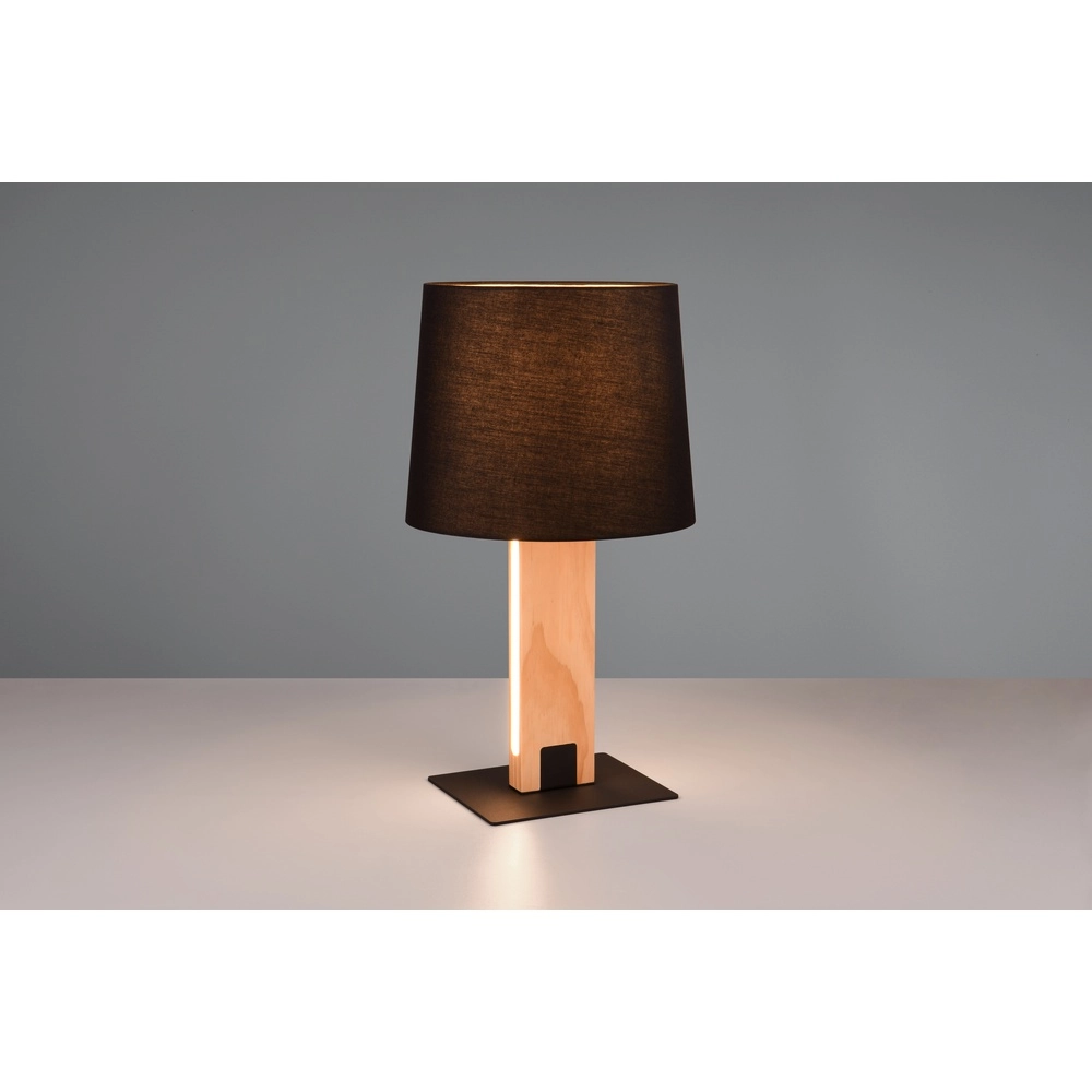 Table lamp Rahul Design black with wood Trio 4017807600469