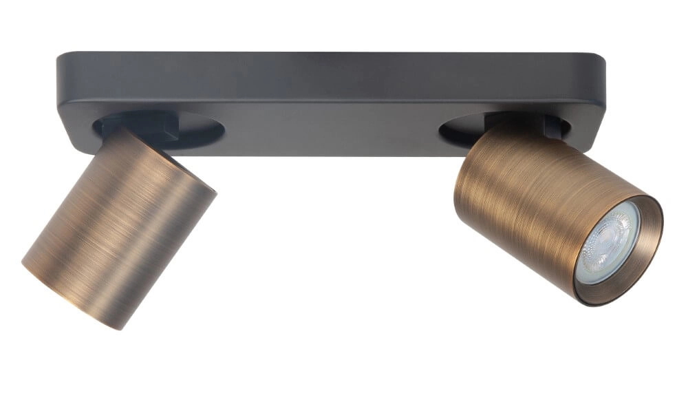 Double surface-mounted spotlight Oliver bronze