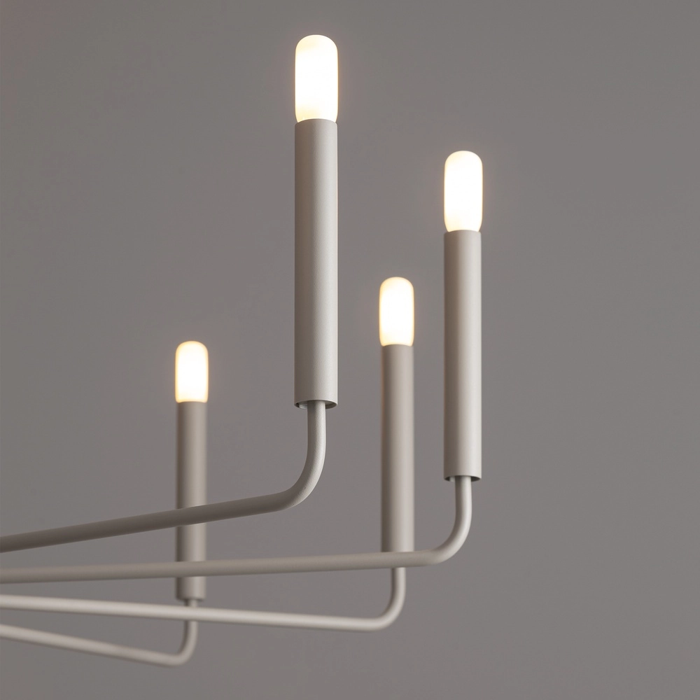 Modern chandelier Orto Ø 103cm grey