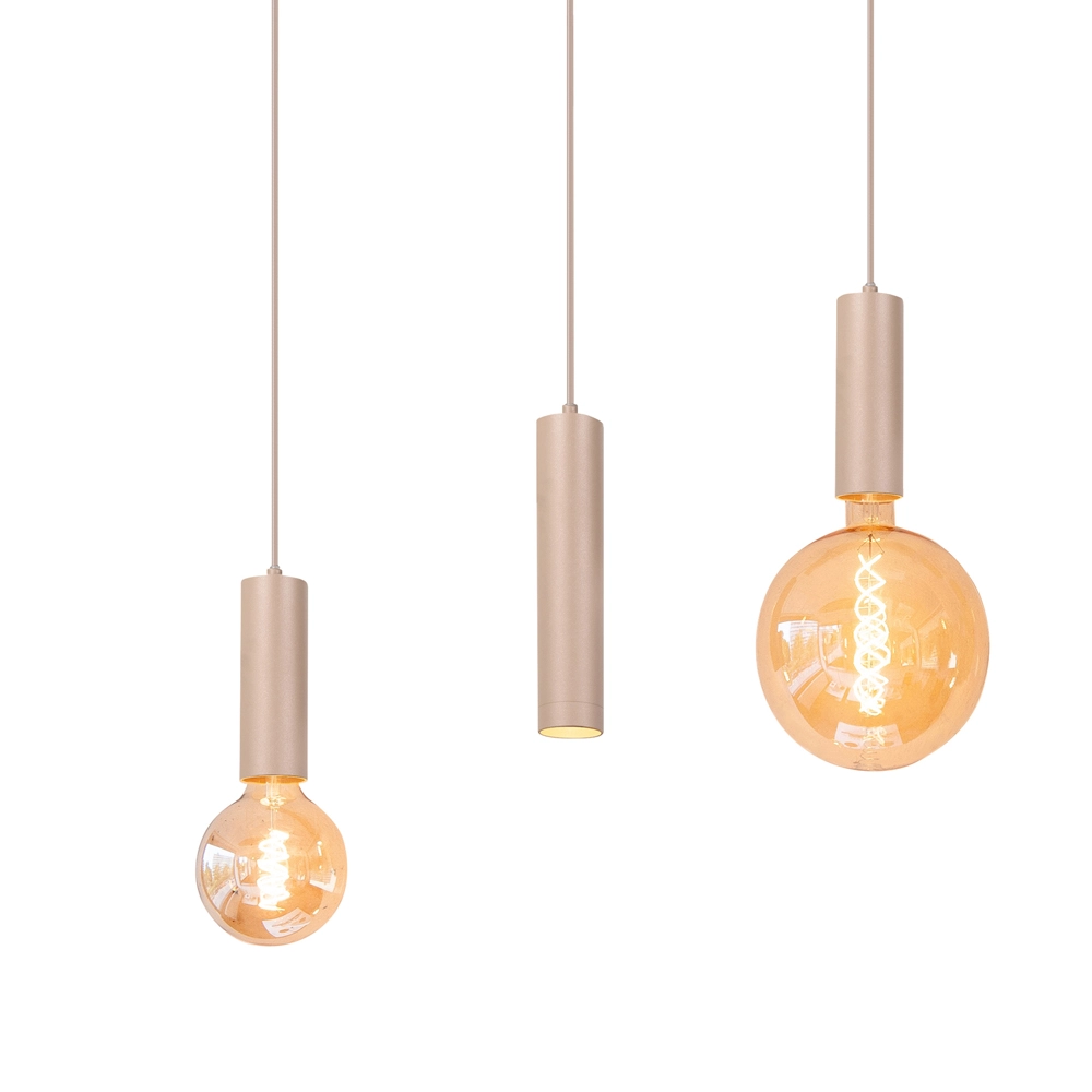 Design pendant lamp Locarno 5-light sand brown Highlight 8718379051258