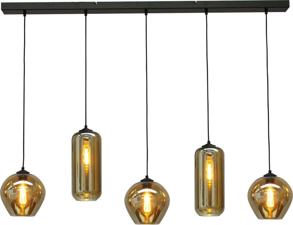 Glass dining room pendant lamp Quinto 5