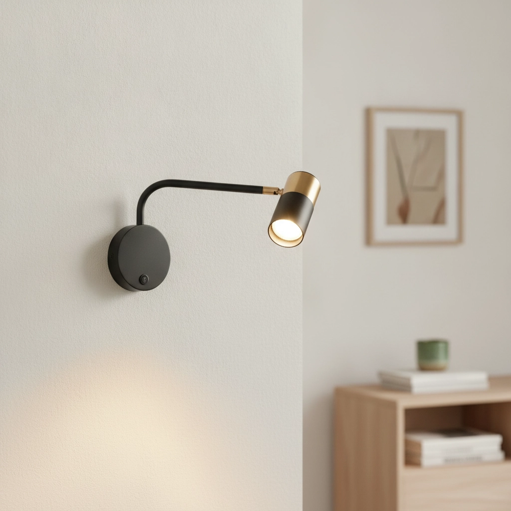 Wall light Pongo black with gold