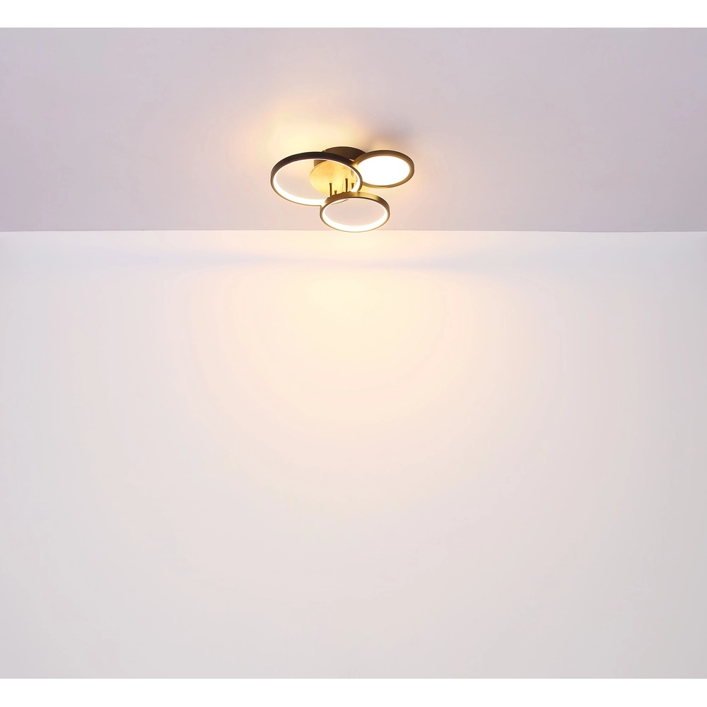 Black ceiling lamp Sid Design with wood Globo 9007371436392