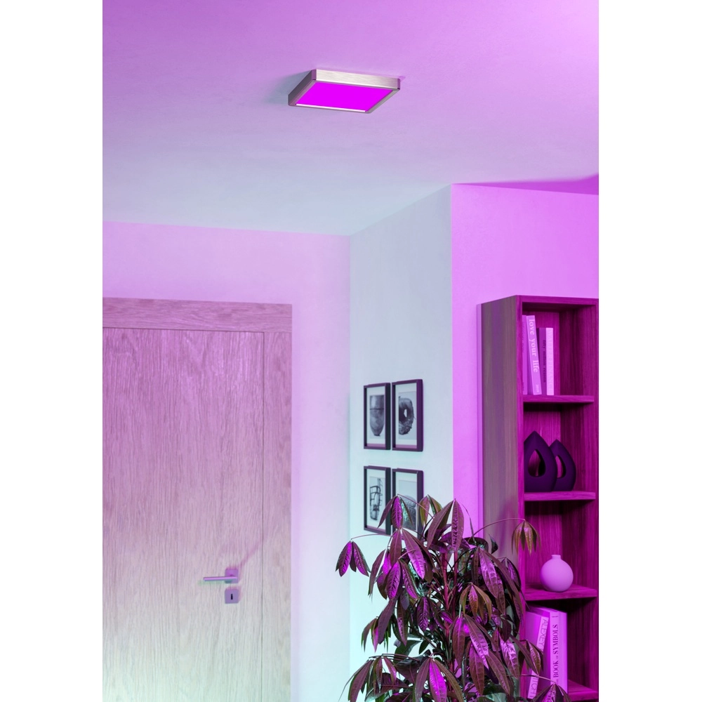 Ceiling light IP44 Fueva 6-Z Square - Stainless Steel - 22x22cm Eglo 9008606330638