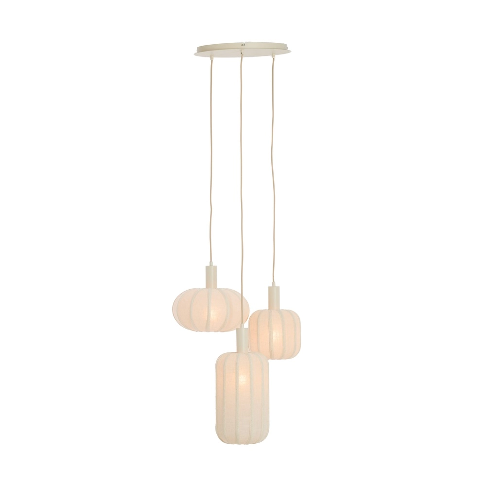 3L vide pendant lamp Tufia linen cream Light & Living 8717807816742