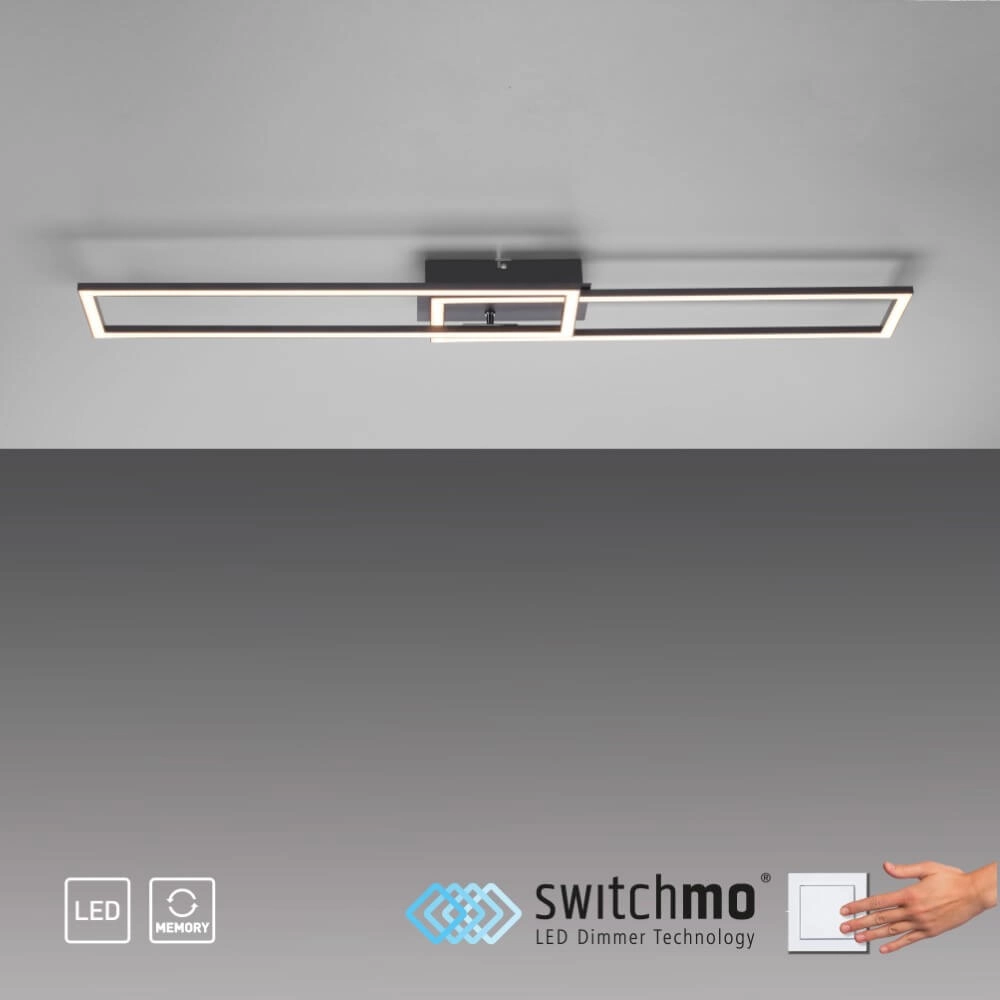 Black LED ceiling lamp Iven Paul Neuhaus 4043689981976
