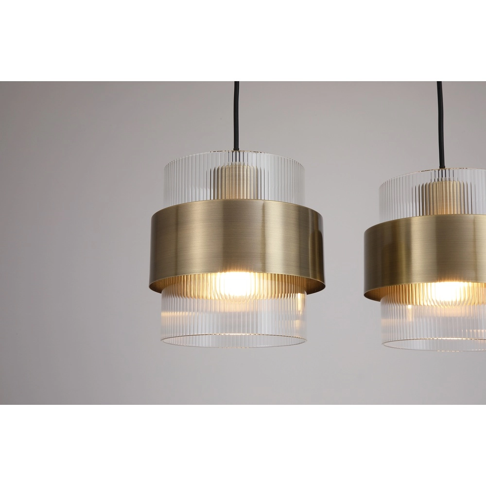 Pendant lamp Royal 4-light antique brass