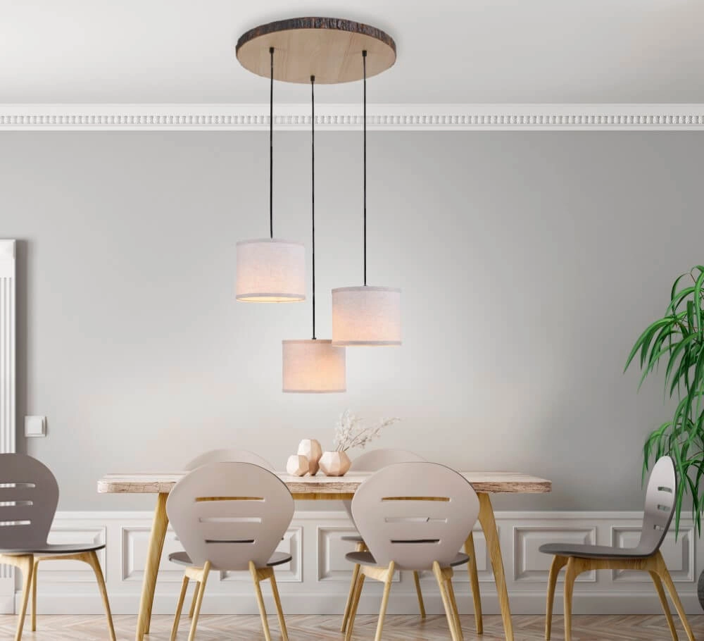 Country ceiling lamp Bark wood Just Light 4043689975937