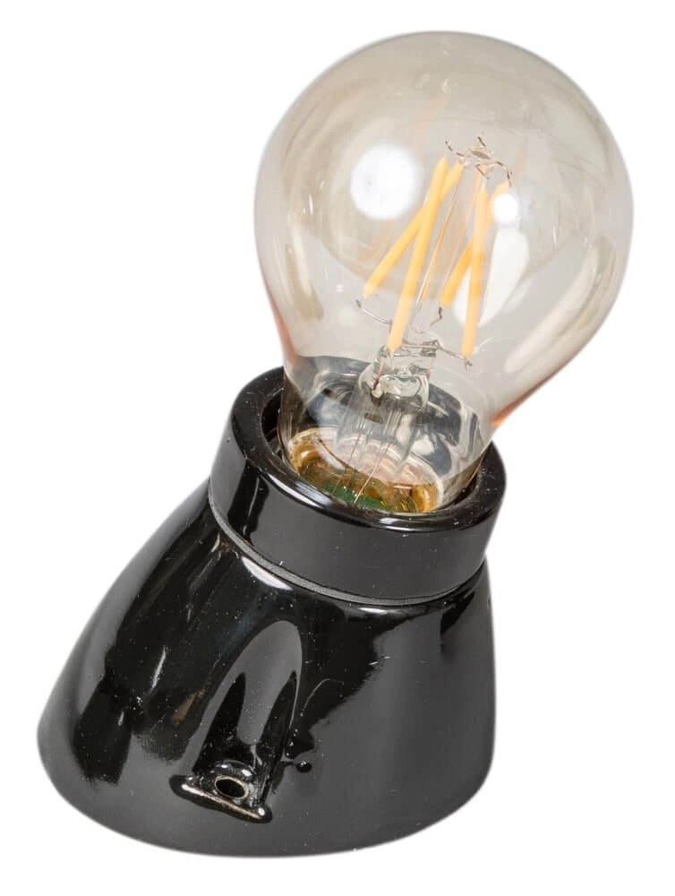 Porcelain wall lamp Vintage Oblique black