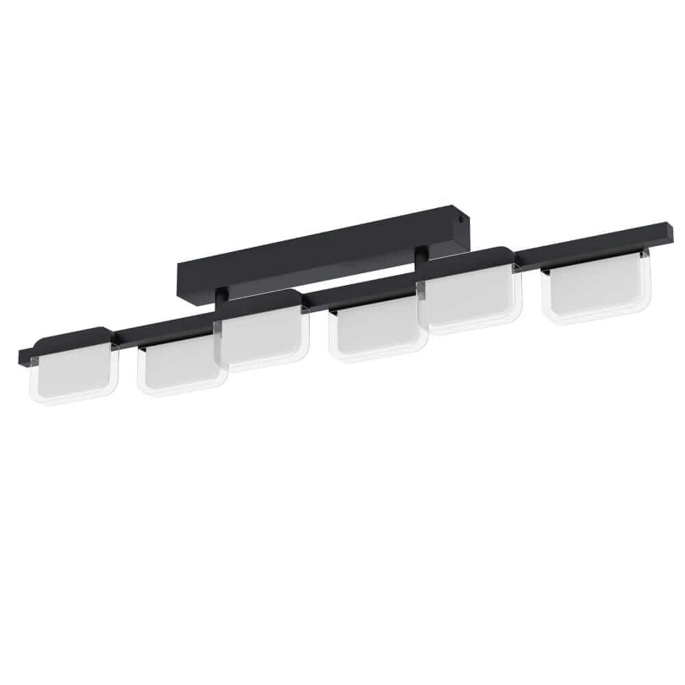 Black ceiling lamp Ervidel with led