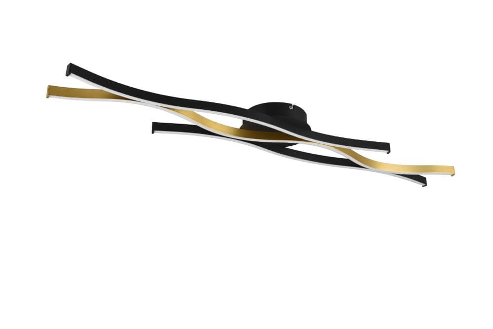 Ceiling light Blaze black with gold Trio 4017807539912