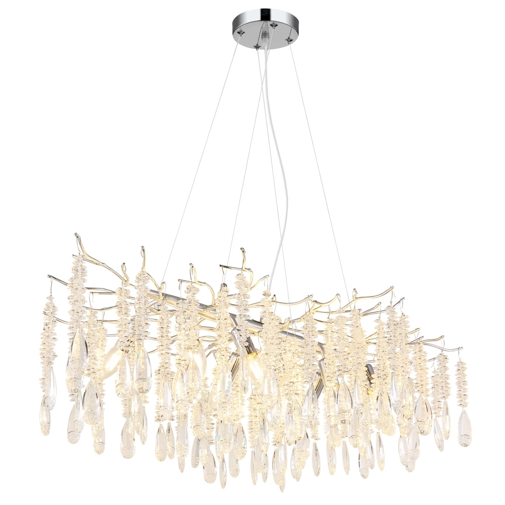 Pendant lamp Kinga silver grey 100cm
