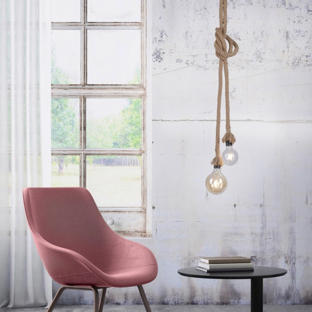 Rope pendant lamp Rope 2 lights Just Light 4043689963125