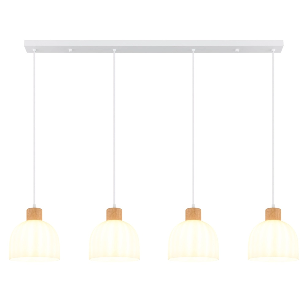 4-light pendant lamp Swanson white Globo 9007371581009