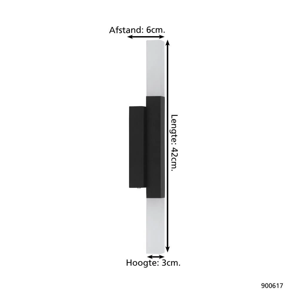 Bathroom wall lamp Alcudia black Eglo 9008606245147