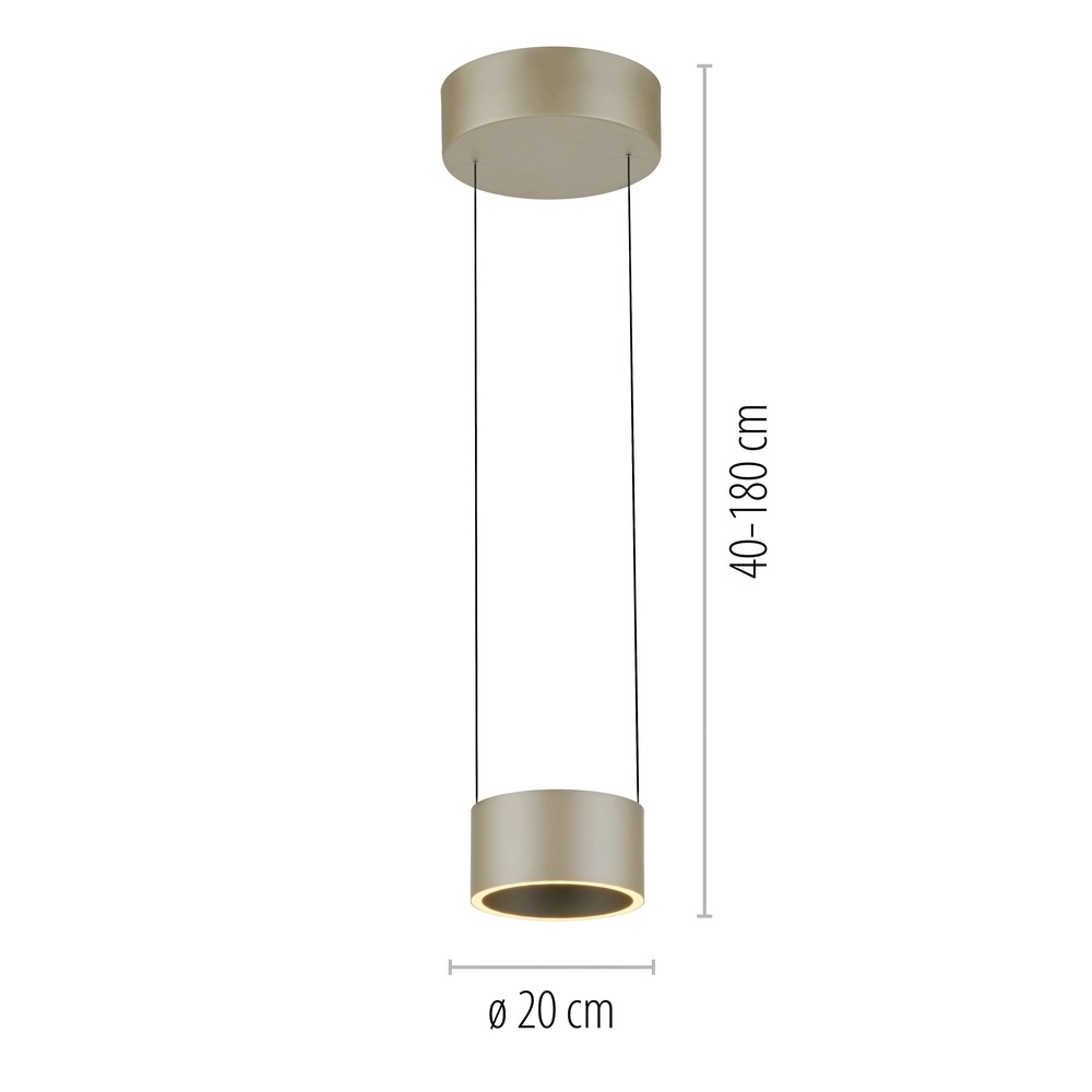Design LED pendant light Pure Clipse Bronce Paul Neuhaus 4012248396308