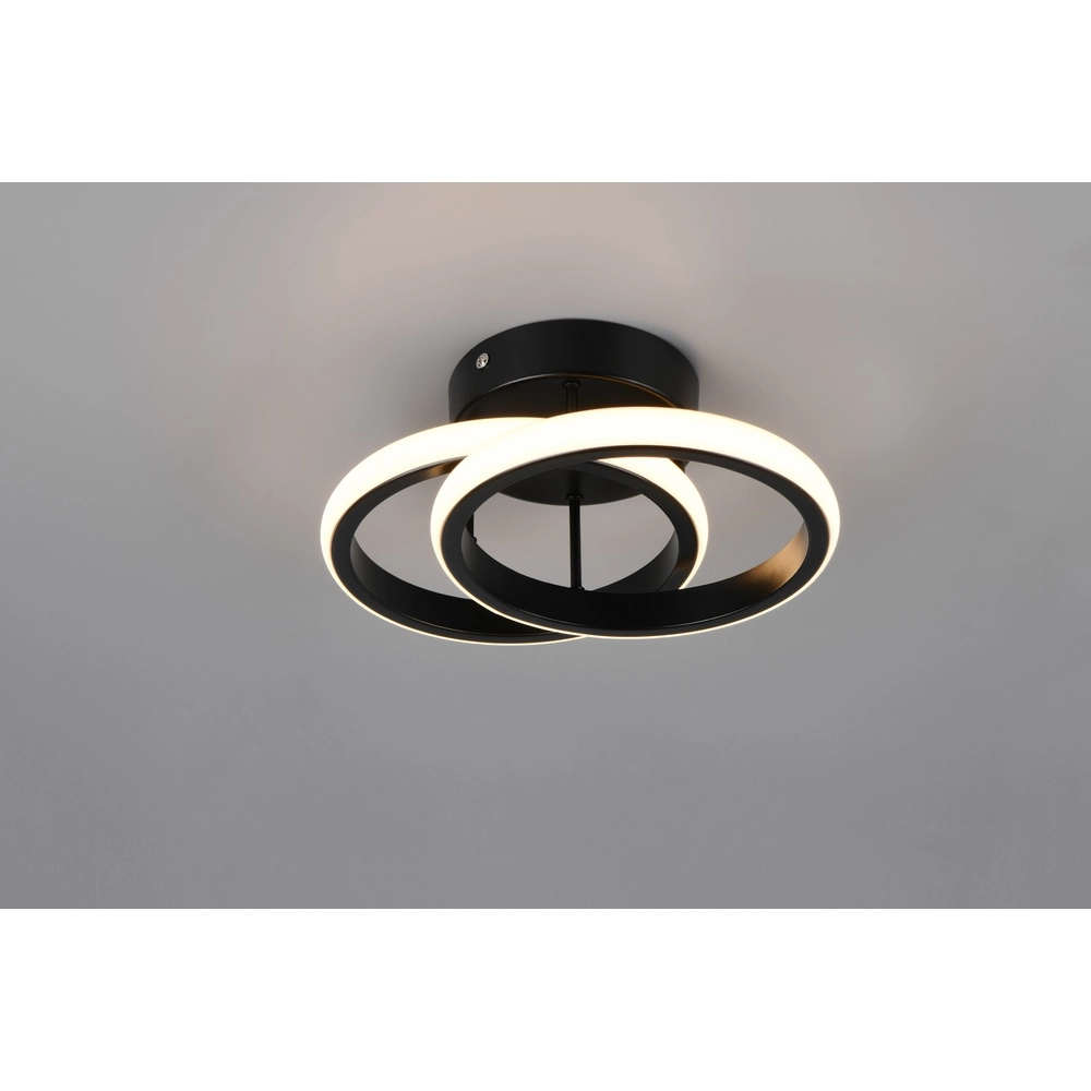 Black ceiling lamp Kasia Round design Trio 4017807653823