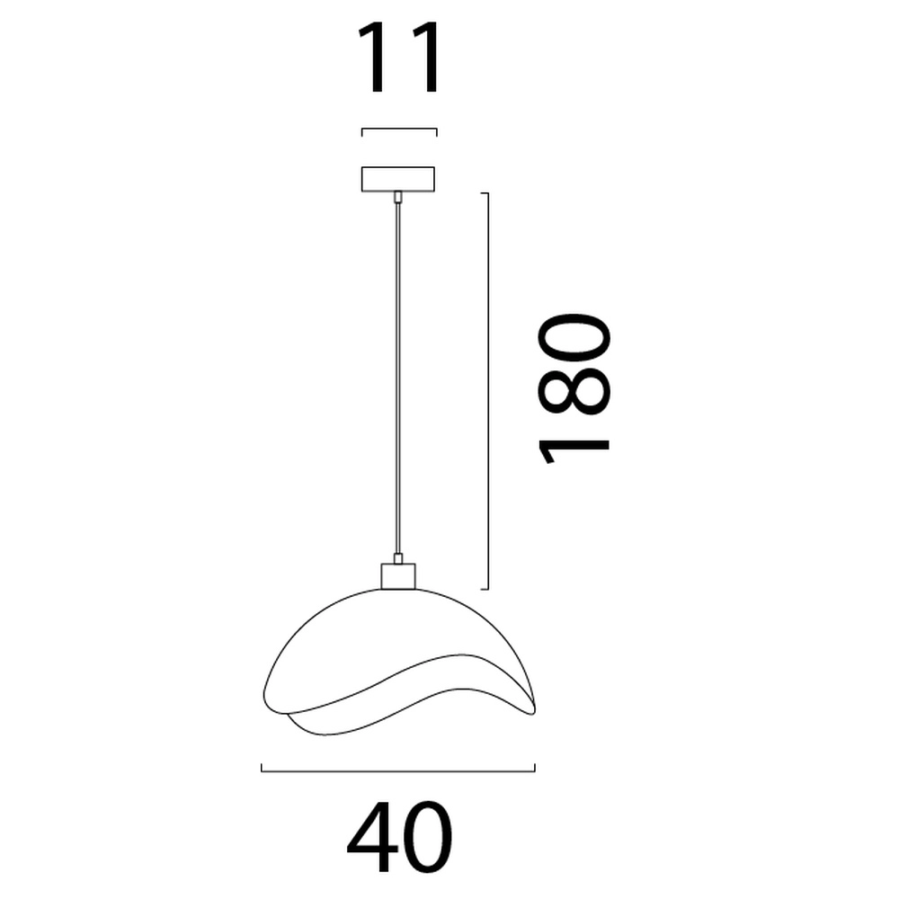 Design pendant lamp Volta Ø40cm - wavy - sand Masterlight 8718121393384