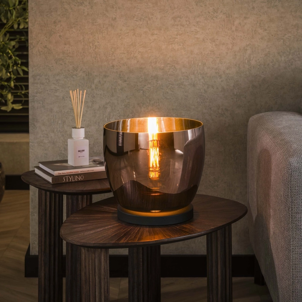 Floor lamp copper glass UP Ø 29cm - 27cm high
