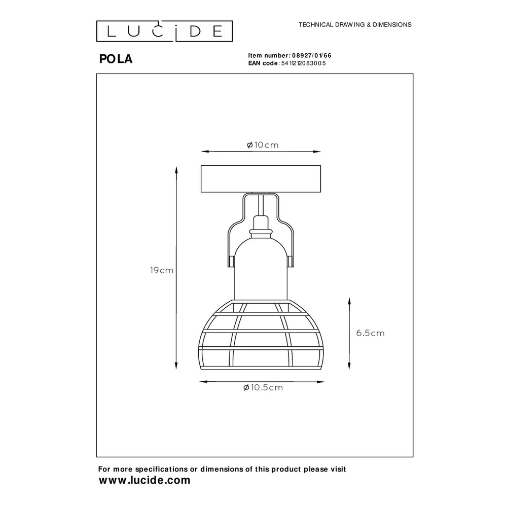 Ceiling lamp Pola pink Lucide 5411212083005