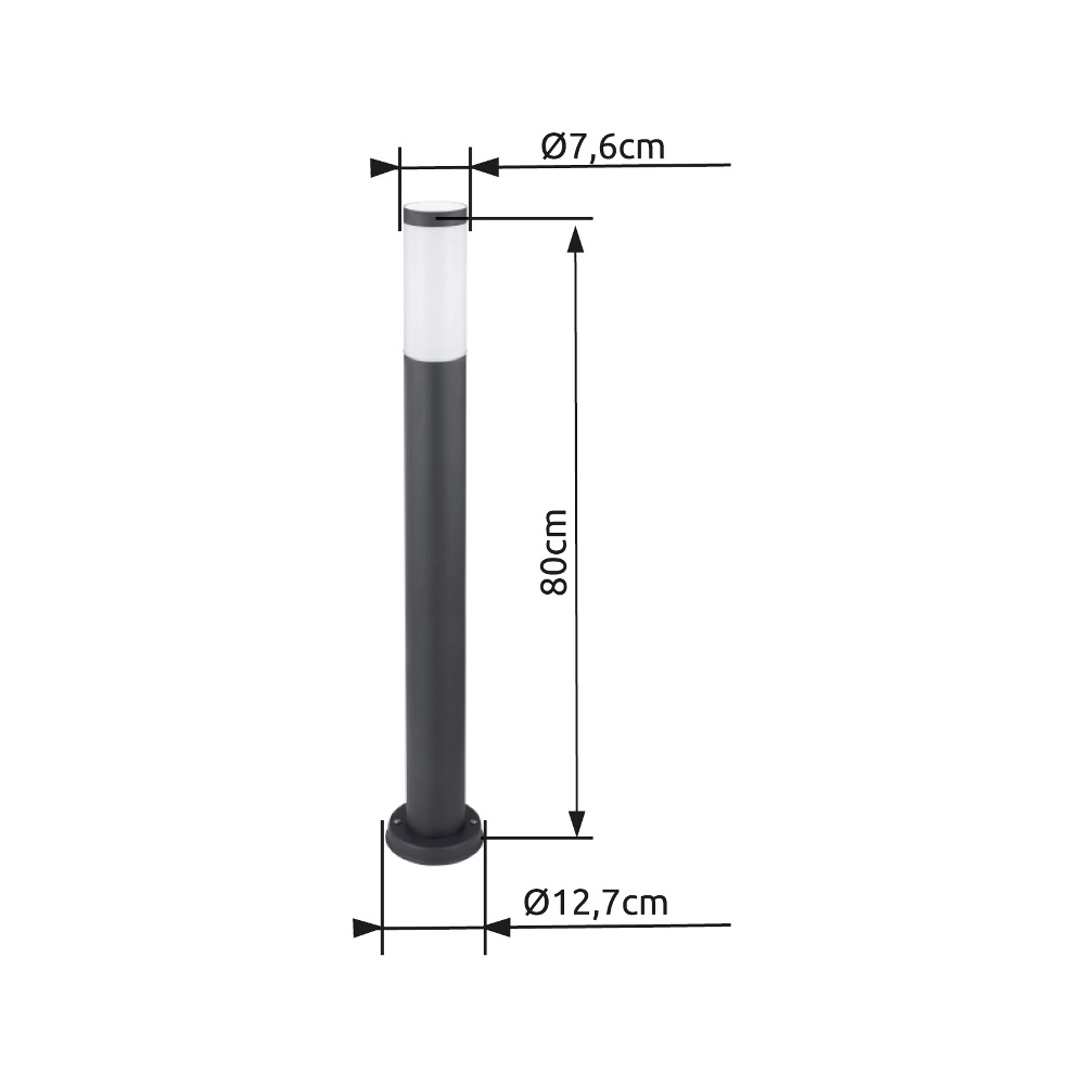 Path lighting Boston anthracite with white Globo 9007371401574