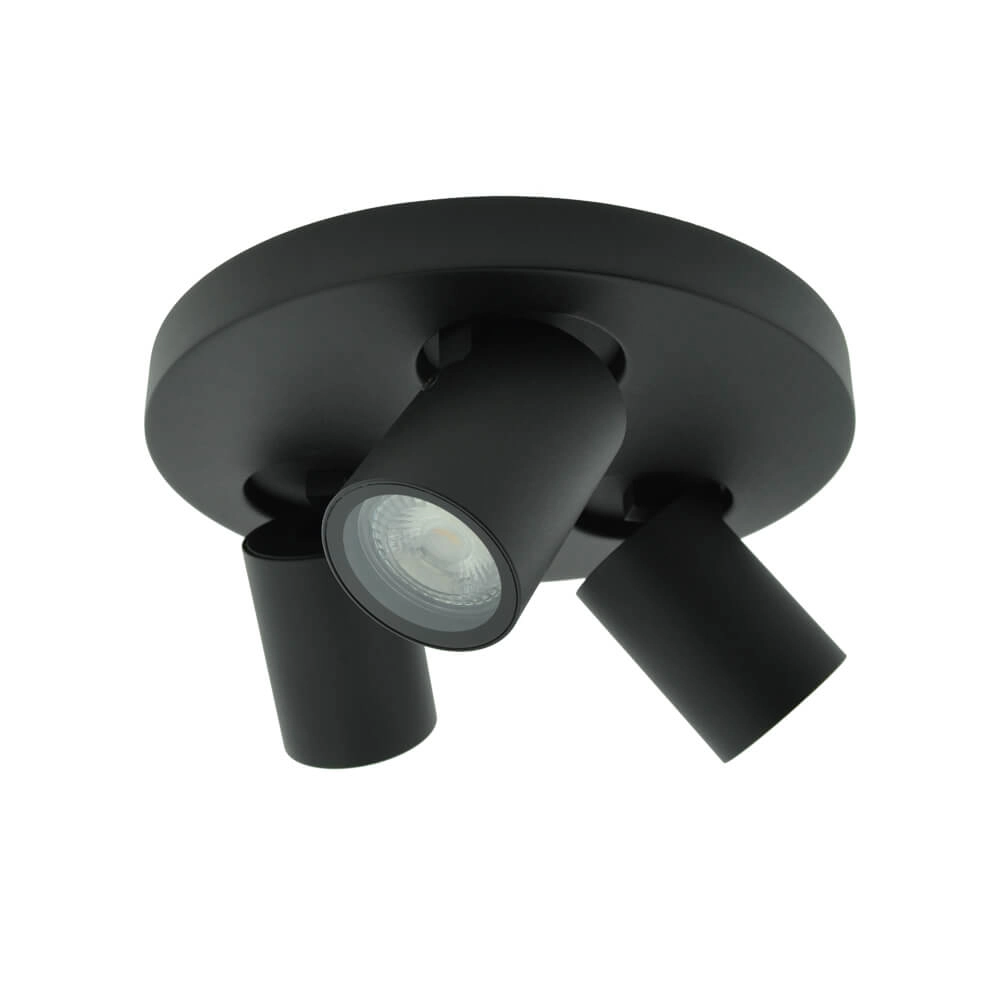 Black bathroom spotlight Seller - IP44 3-light Lyora 5053423187761