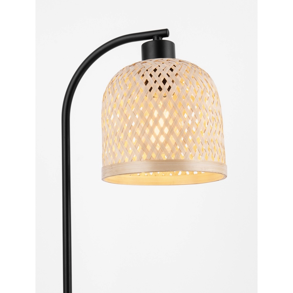 Table lamp Intra black with bamboo cap Lyora 5212017454805